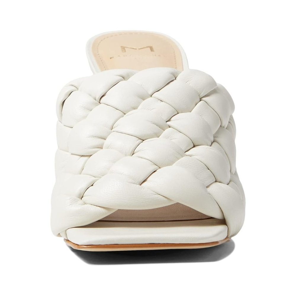 🆕 MARC FISHER Dakina Woven Slides Sandals Shoes Ivory 7 - Picture 6 of 14